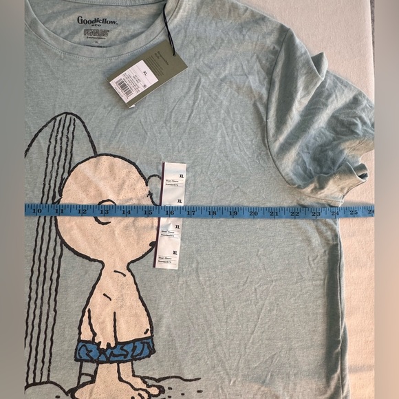 Goodfellow & Co Surfer Charlie Brown/Woodstock Tee size XL NWT - Picture 9 of 10